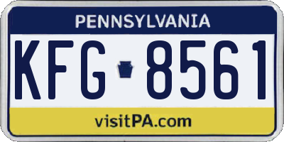 PA license plate KFG8561