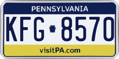 PA license plate KFG8570
