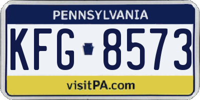 PA license plate KFG8573