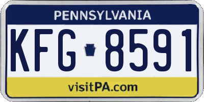 PA license plate KFG8591