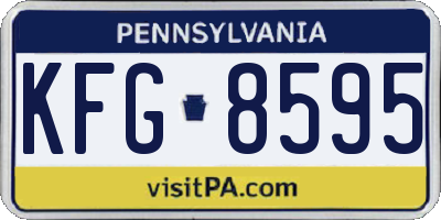 PA license plate KFG8595