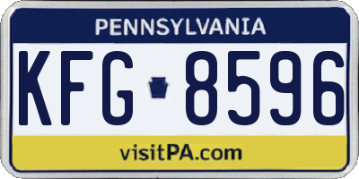 PA license plate KFG8596