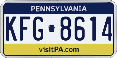 PA license plate KFG8614