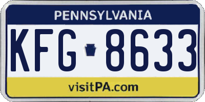 PA license plate KFG8633