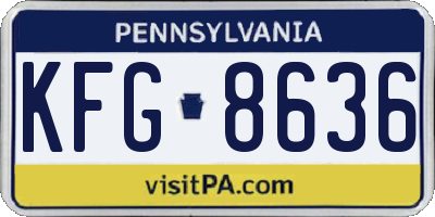 PA license plate KFG8636
