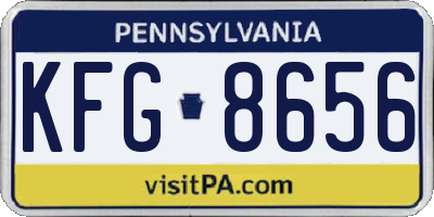 PA license plate KFG8656