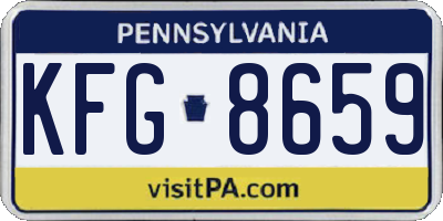 PA license plate KFG8659