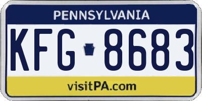 PA license plate KFG8683
