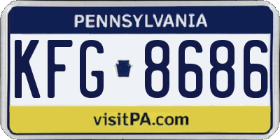 PA license plate KFG8686