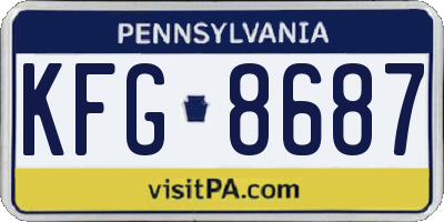 PA license plate KFG8687