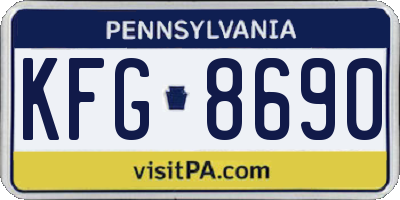 PA license plate KFG8690