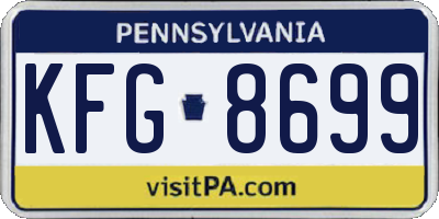 PA license plate KFG8699
