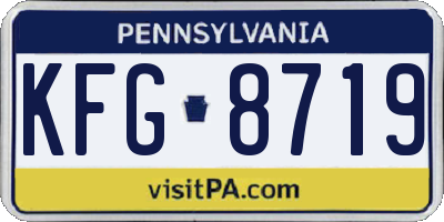 PA license plate KFG8719