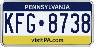 PA license plate KFG8738