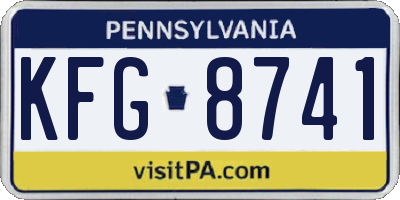 PA license plate KFG8741