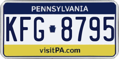 PA license plate KFG8795