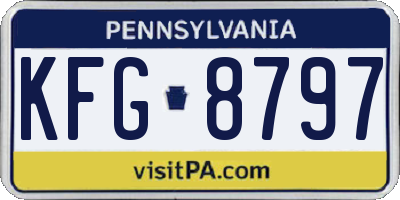 PA license plate KFG8797