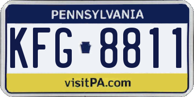 PA license plate KFG8811