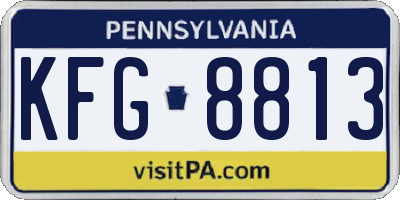 PA license plate KFG8813