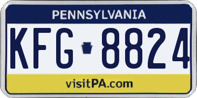 PA license plate KFG8824