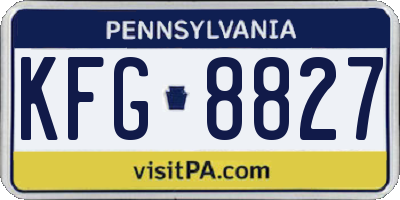 PA license plate KFG8827