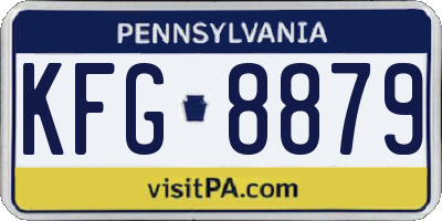 PA license plate KFG8879