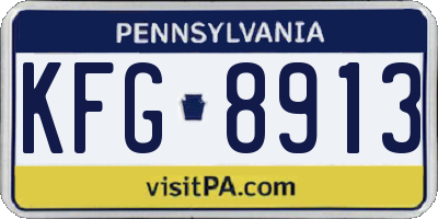 PA license plate KFG8913
