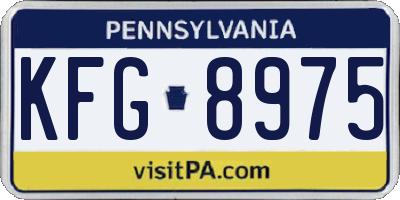 PA license plate KFG8975