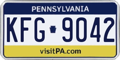 PA license plate KFG9042