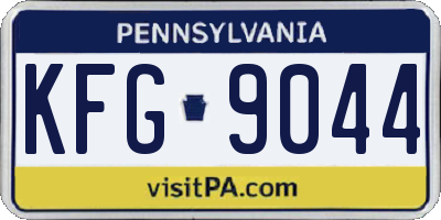 PA license plate KFG9044