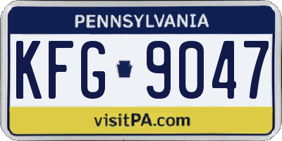 PA license plate KFG9047