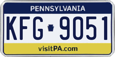 PA license plate KFG9051