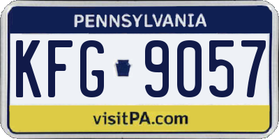 PA license plate KFG9057