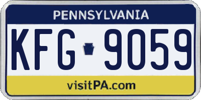 PA license plate KFG9059