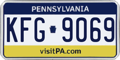 PA license plate KFG9069