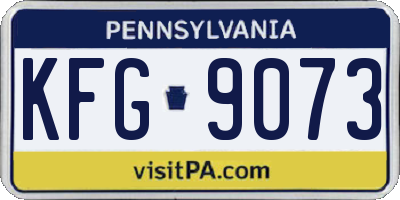 PA license plate KFG9073