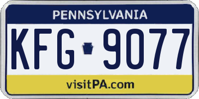 PA license plate KFG9077