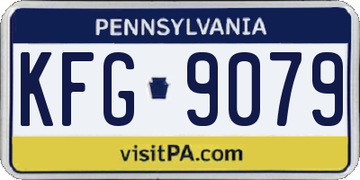 PA license plate KFG9079
