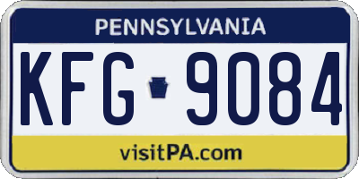 PA license plate KFG9084