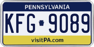 PA license plate KFG9089