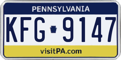 PA license plate KFG9147