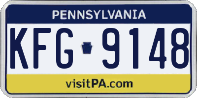 PA license plate KFG9148