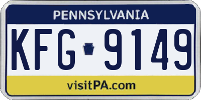 PA license plate KFG9149