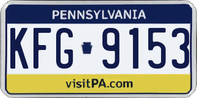 PA license plate KFG9153