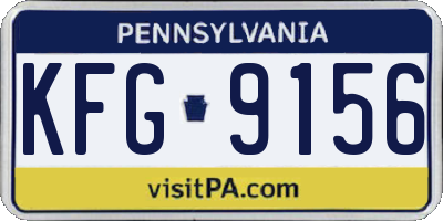 PA license plate KFG9156