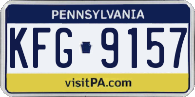 PA license plate KFG9157