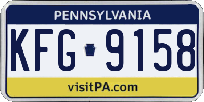 PA license plate KFG9158