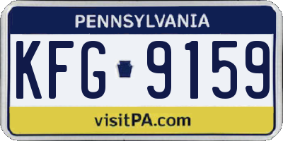 PA license plate KFG9159