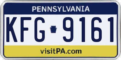 PA license plate KFG9161