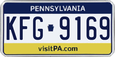 PA license plate KFG9169